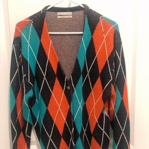 UO Christmas color block Cardigan